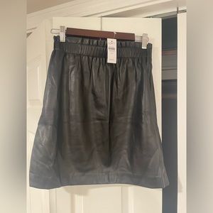Loft | Leather Mini Skirt | NWT | Black | Size XS